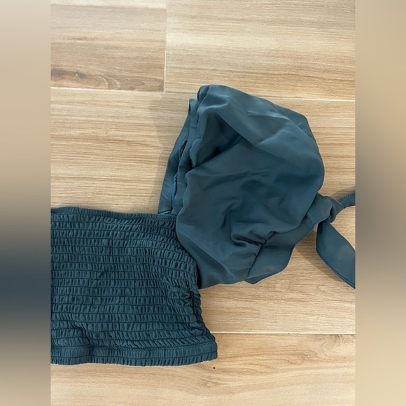 AGUA BENDITA Eileen Fera Smocked Bikini Top Puff Sleeves Womens 3X NWT - Picture 4 of 6